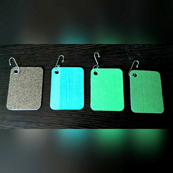 NEW Andy Warhol Handcrafted 4 Piece Ornament Set! ~Christmas Trees~ - Picture 2 of 8